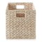 Casafield 10.5" x 10.5" Water Hyacinth Storage Basket Sets, Storage Organizers, Woven Wicker Cubes for Bathroom, Bedroom, Laundry, Shelves